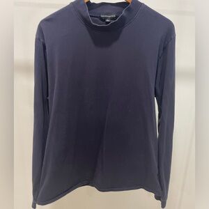 Tricots St Raphael Mockneck Long Sleeve Shirt Mens XL 100% Mercerized Cotton